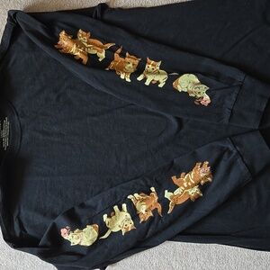 Long-Sleeved T Kitten Sleeves Stay Home Club Unisex Large